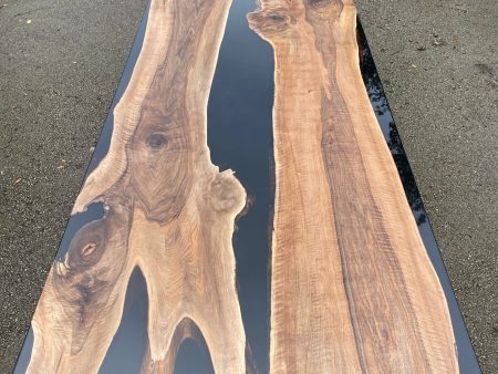 Epoxy Resin Table, Custom 115” x 50” Walnut Black Epoxy Dining Table, Handmade Epoxy Table, Unique Resin Epoxy Table Tampa Online Sale