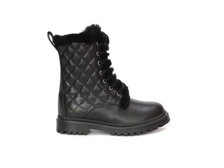 Lara Shearling Combat Boots For Discount