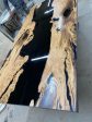 Chestnut Black Table, Epoxy Dining Table, Epoxy Resin Table, Custom 88” x 40” Chestnut Table, Epoxy River Dining Table for Monica Sale