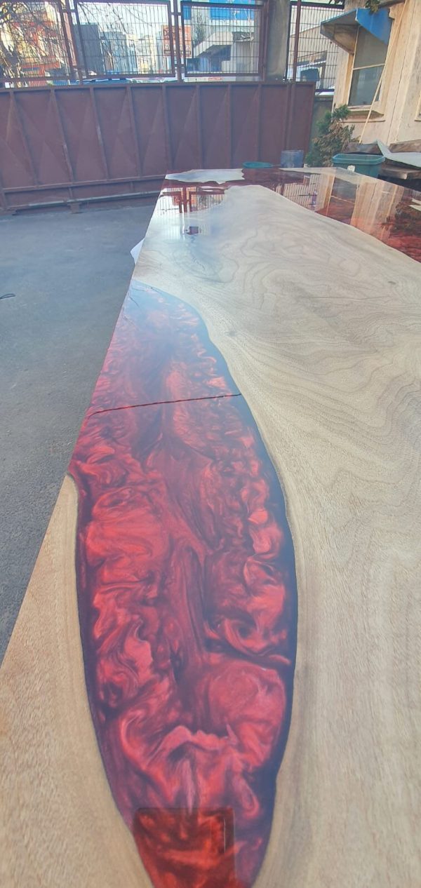 Custom 96 x 36 Epoxy Resin Table, Handmade Crystal Red Epoxy River Table, Custom Walnut Epoxy Table, Unique Resin Epoxy Table for #EEZYGANG Online now