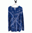 Blue Splatter Rework Sweater Fashion