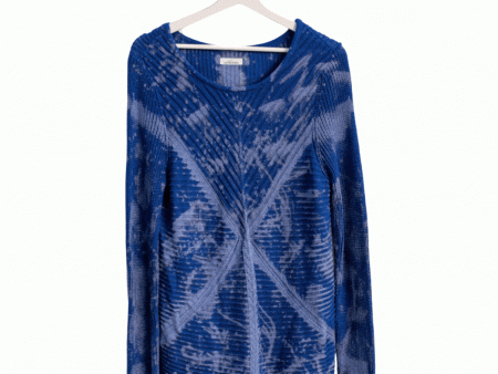 Blue Splatter Rework Sweater Fashion