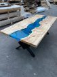 Blue Epoxy Dining Table, Epoxy Resin Table, Custom 83  x 44   Poplar Wood Table, Ocean Blue Epoxy Table, Resin Table Order for Heather E For Discount