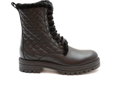 Women s Lara Shearling Combat Boots For Discount