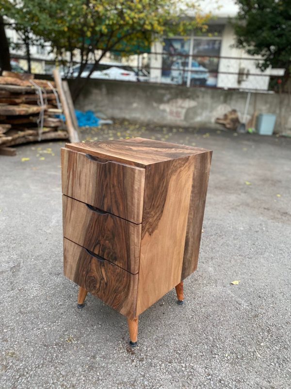 Custom 15” x 18” x 30” Epoxy Wood Credenza , Walnut Blue Epoxy Resin Cabinet, Blue River Credenza for Kathleen For Cheap