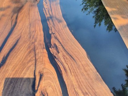 Walnut Dining Table, River Table, Custom 113” x 40” Walnut Smokey Gray Table, Epoxy River Dining Table,Custom Order for Melissa Hot on Sale