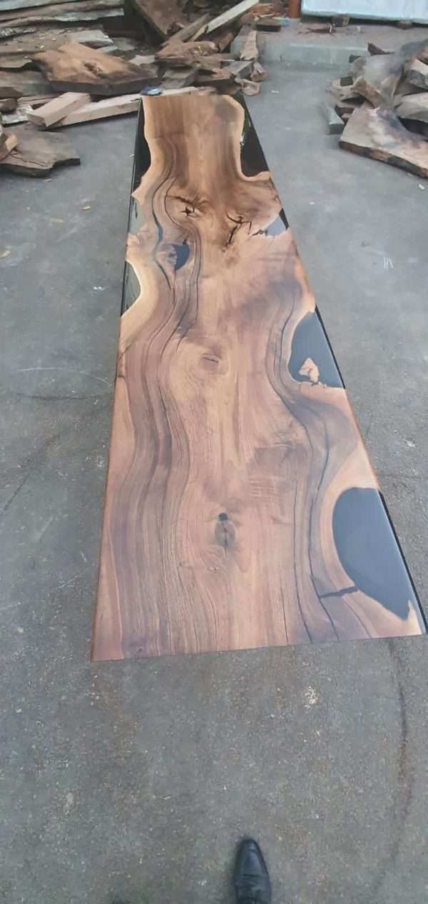 Live Edge Table, Epoxy Table, Epoxy Dining Table, Walnut Epoxy River Table, Custom 115” x 25” Walnut Epoxy Table, Custom Order for Ginny Online Hot Sale