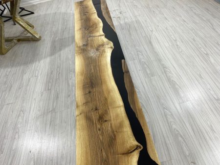 Custom Epoxy Resin Table, 105” x 16” Walnut Black Table, Epoxy Table, Unique Resin Epoxy Table, Live Edge Table, Custom Order for Marcia G Cheap